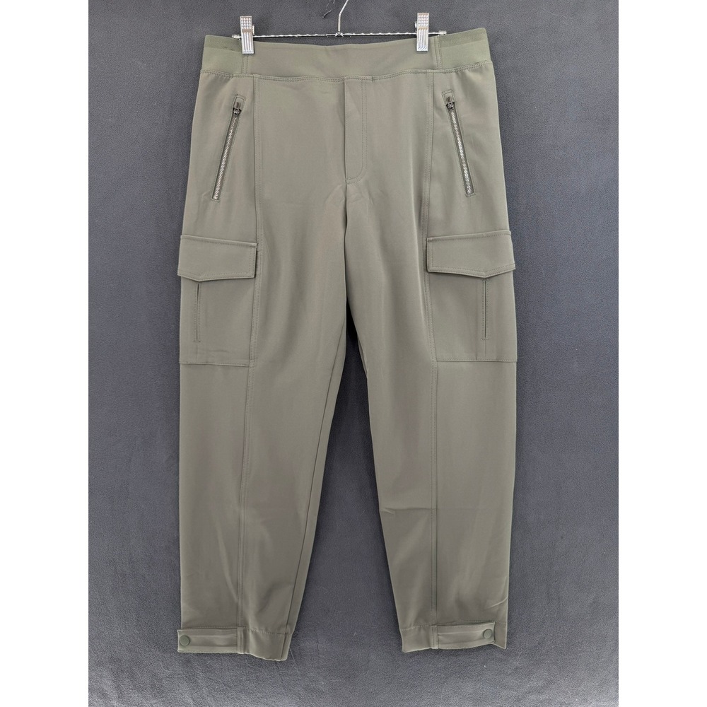 Athleta Headlands Hybrid Cargo II Pants 14P Olive Green Hiking Outdoor 467187-06
